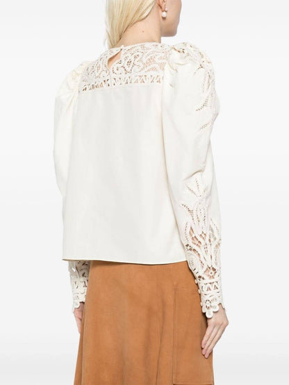 UJ Aura Cotton-silk Puff Long Sleeve Blouse