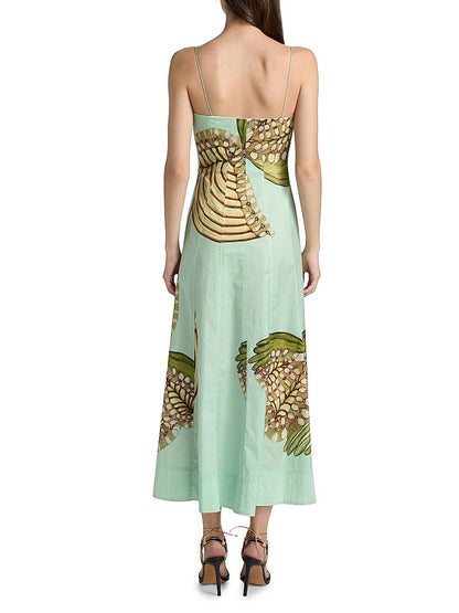 UJ Vesela Botanical Cotton Sundress Midi Dress
