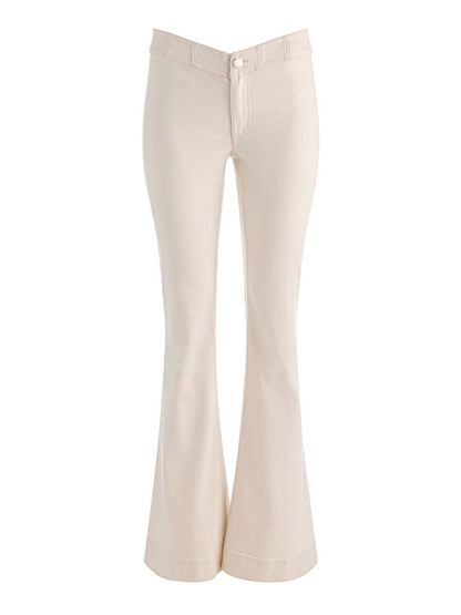 AO Chelsea Cropped Flare Stretch-cotton Jeans