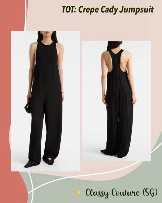 TOT Crepe Cady Viscose Racer Back Jumpsuit