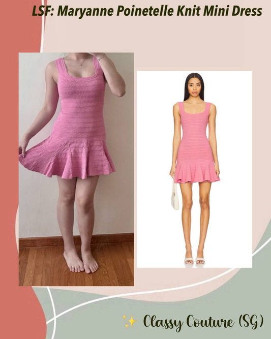 LSF Maryanne Poinetelle Knit Mini Dress in Sunset Pink