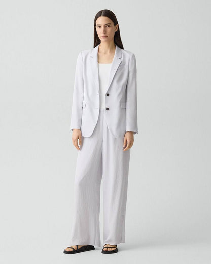 TH Relaxed Blazer | Vented Pull-On Trousers in Washed Twill