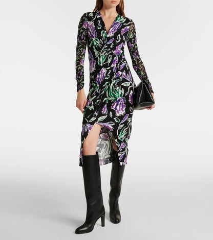 DVF Vivienne Floral Midi Dress