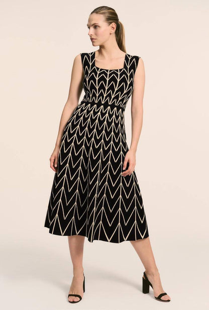 TF Ocana Herringbone Viscose-blend Knitted Midi Dress