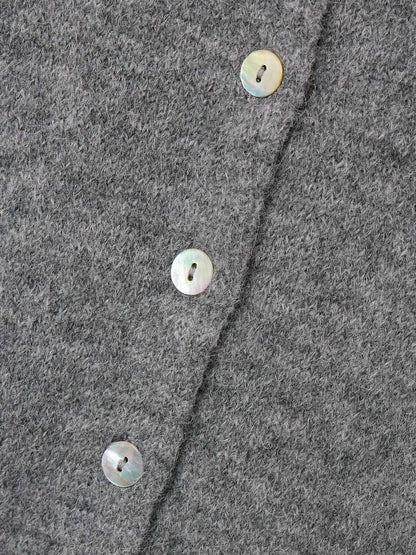 6 Colors! DN Anisa Alpaca-Wool Blend Short-Sleeved Cardigan Top