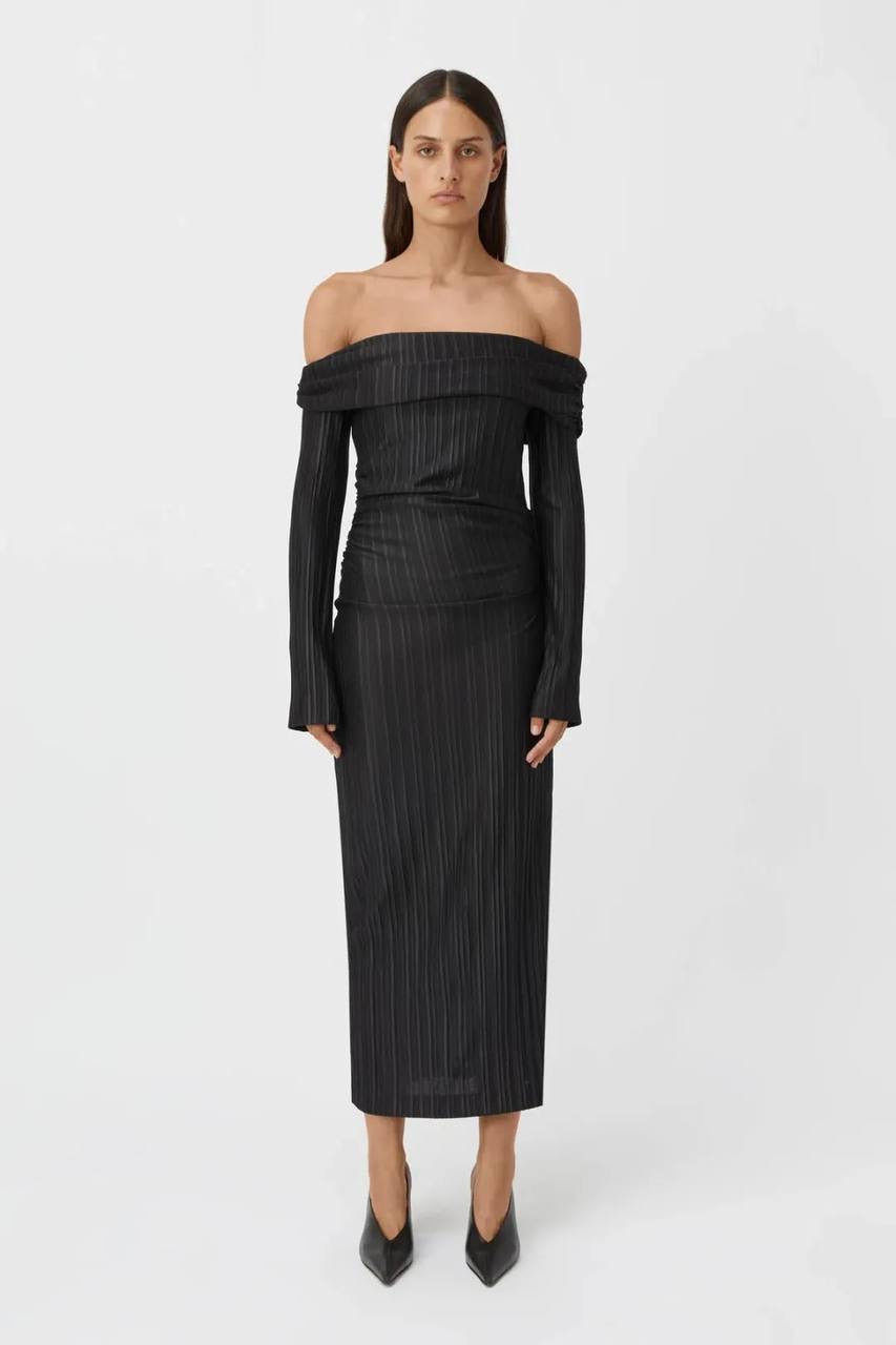 CM Shaw Off The Shoulder Midi Dress