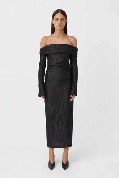 CM Shaw Off The Shoulder Midi Dress