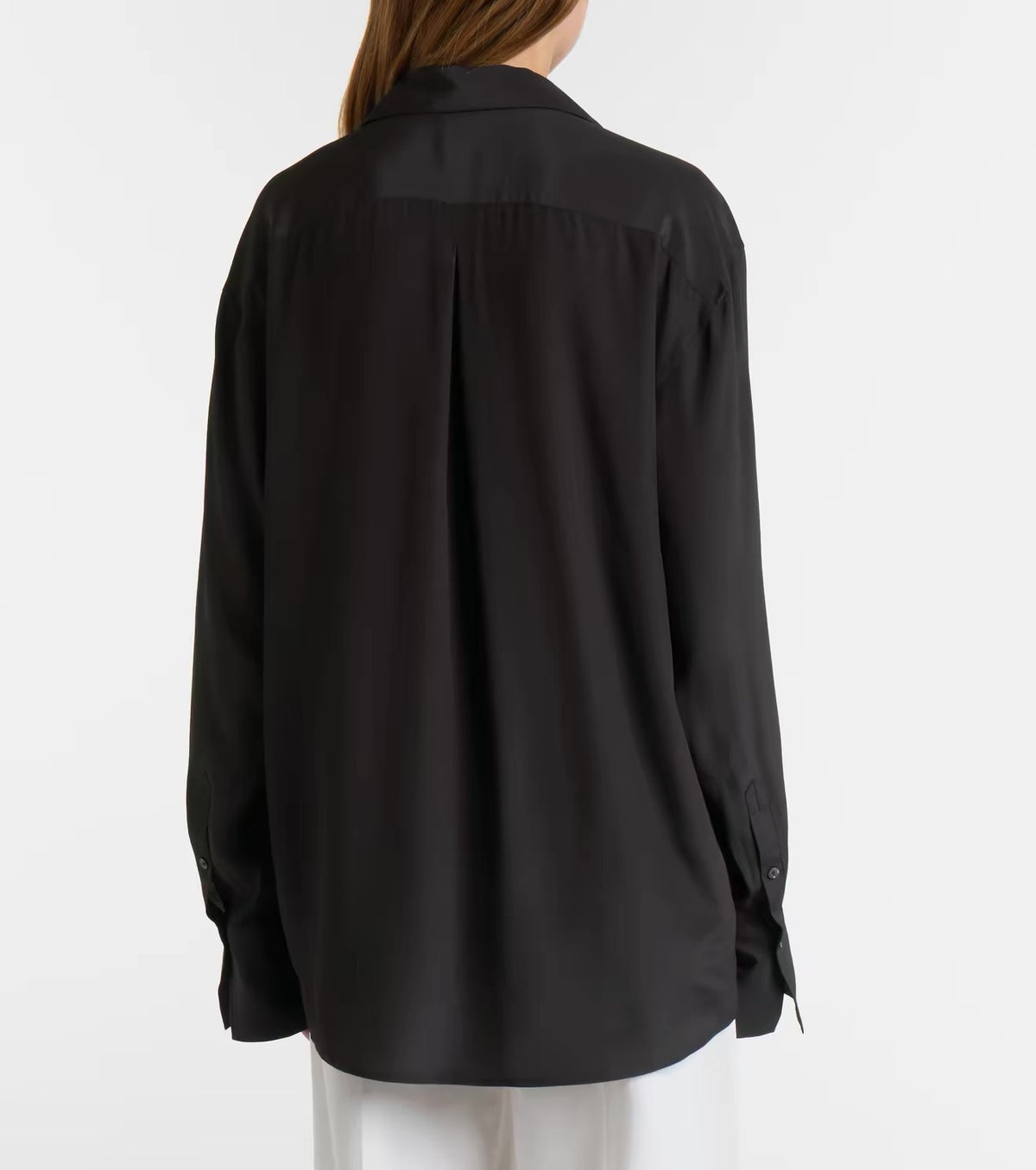 3 Colors! Tot Silk Crepe de chine Shirt