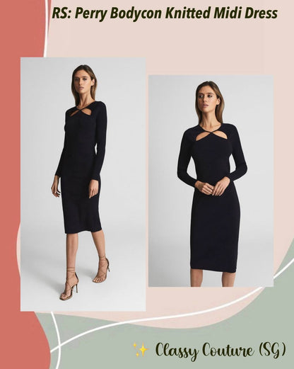 RS Perry Bodycon Knitted Midi Dress