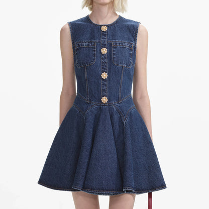 SP Denim Skater Mini Dress