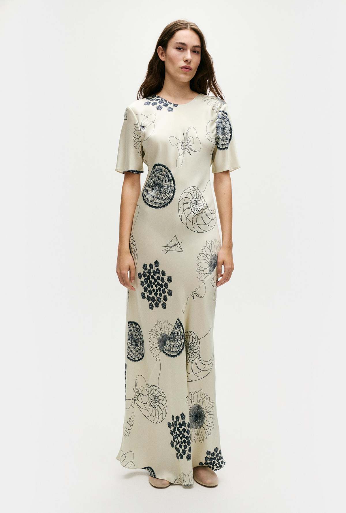 (PART 4/5) SL Short Sleeve Bias Silk Midi Maxi Dress