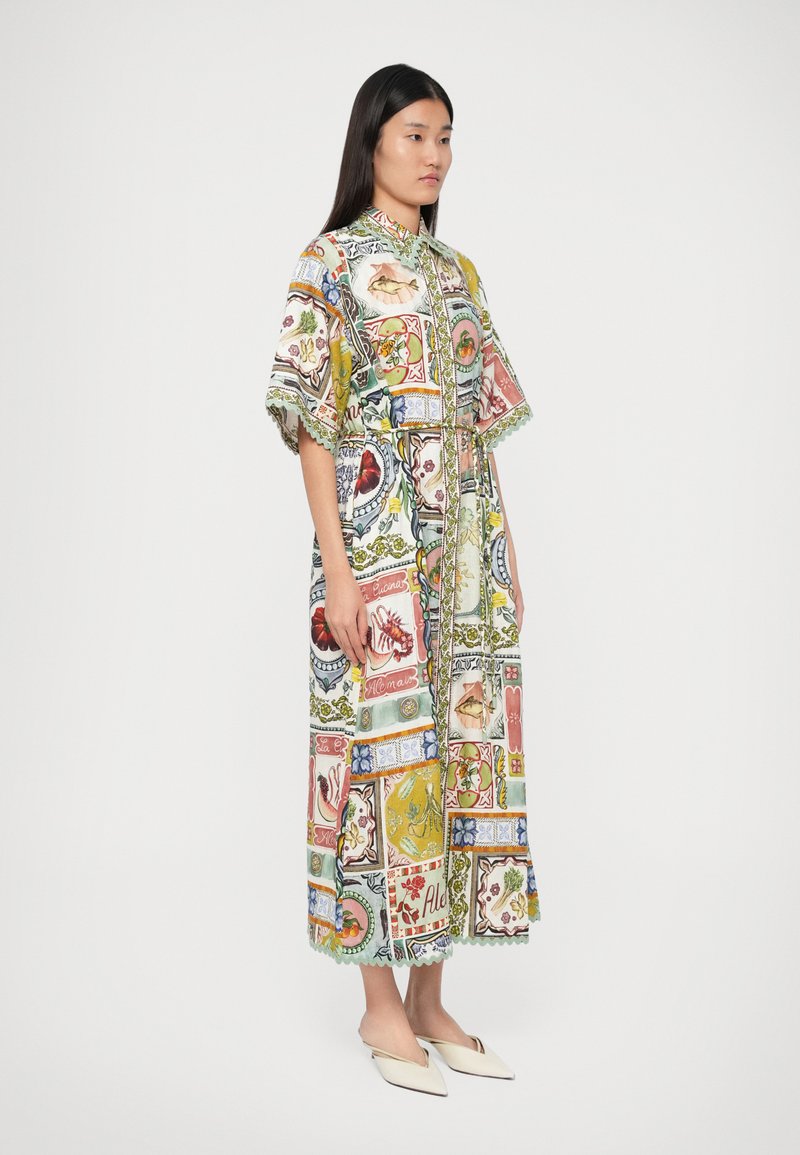 ALM Tommasina Linen Midi Dress Shirtdress