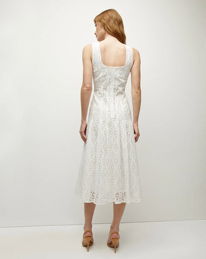 VB Jolie Cotton Eyelet Midi Dress