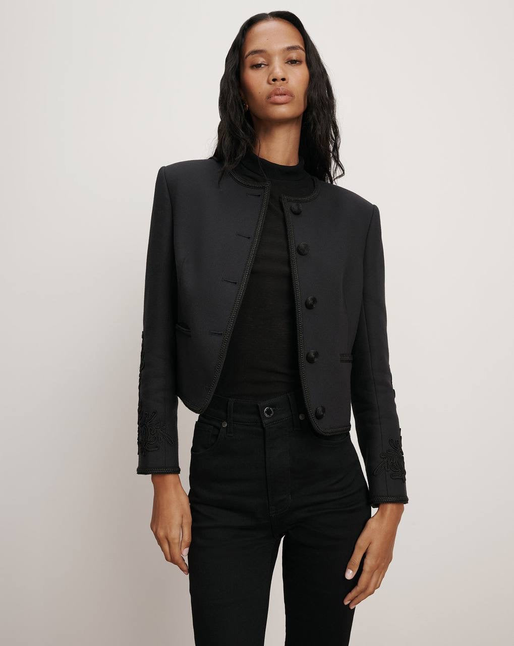 VB Latrell Embroidered Cropped Jacket