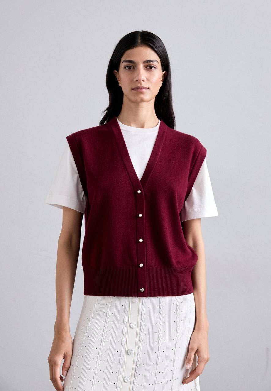 SD Two-Tone Wool And Cashmere Sweater Vest Shirt