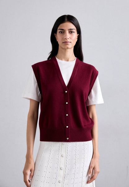 SD Two-Tone Wool And Cashmere Sweater Vest Shirt