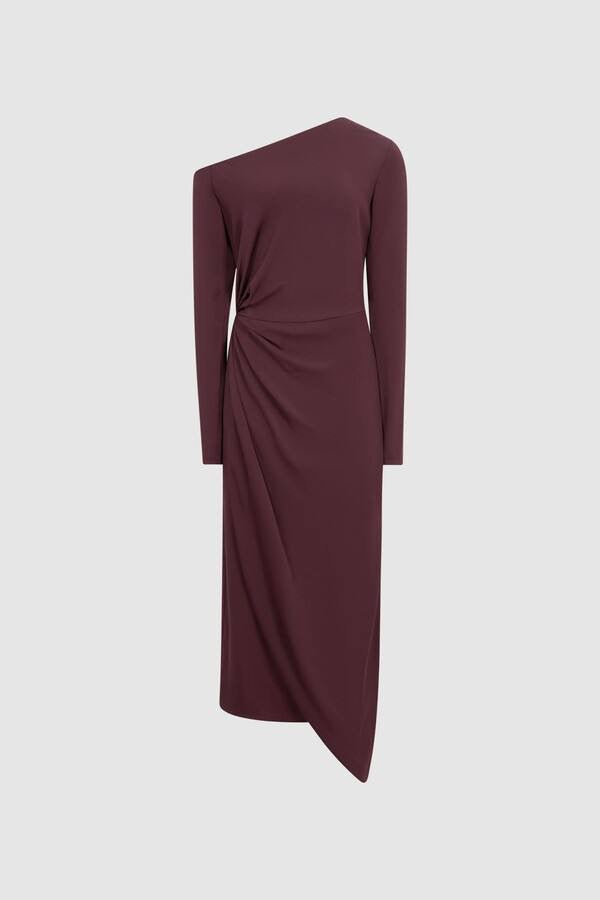 RS Nadia Off-Shoulder Drape Stretch-viscose Midi Dress