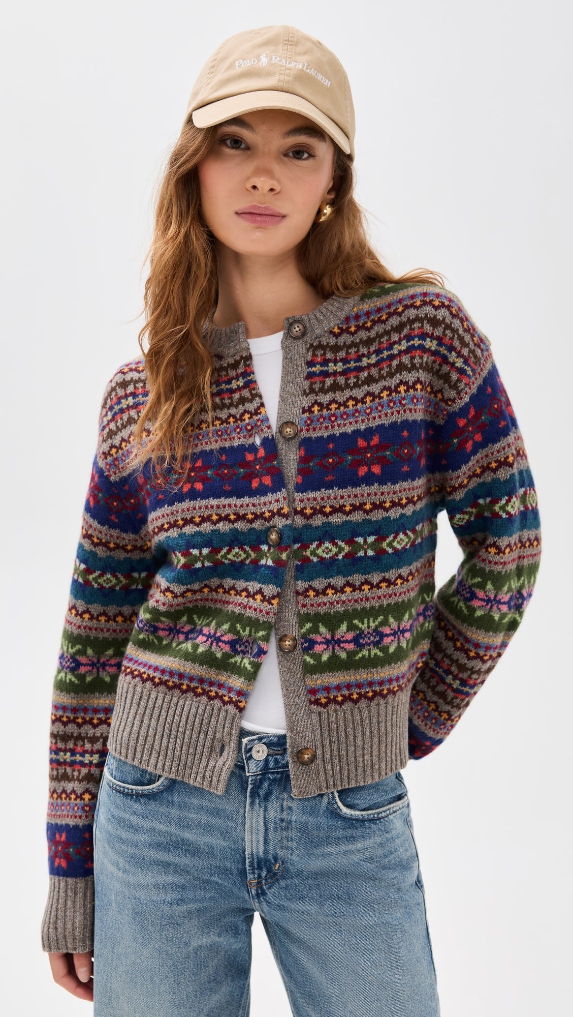 RL Fair Isle Buttoned Wool Cardigan