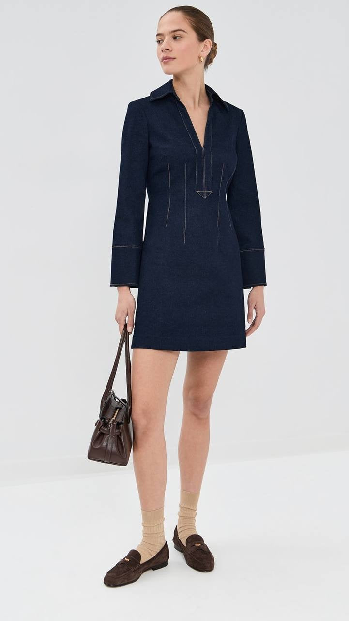 VB Raymond Denim Shirtdress Mini Dress
