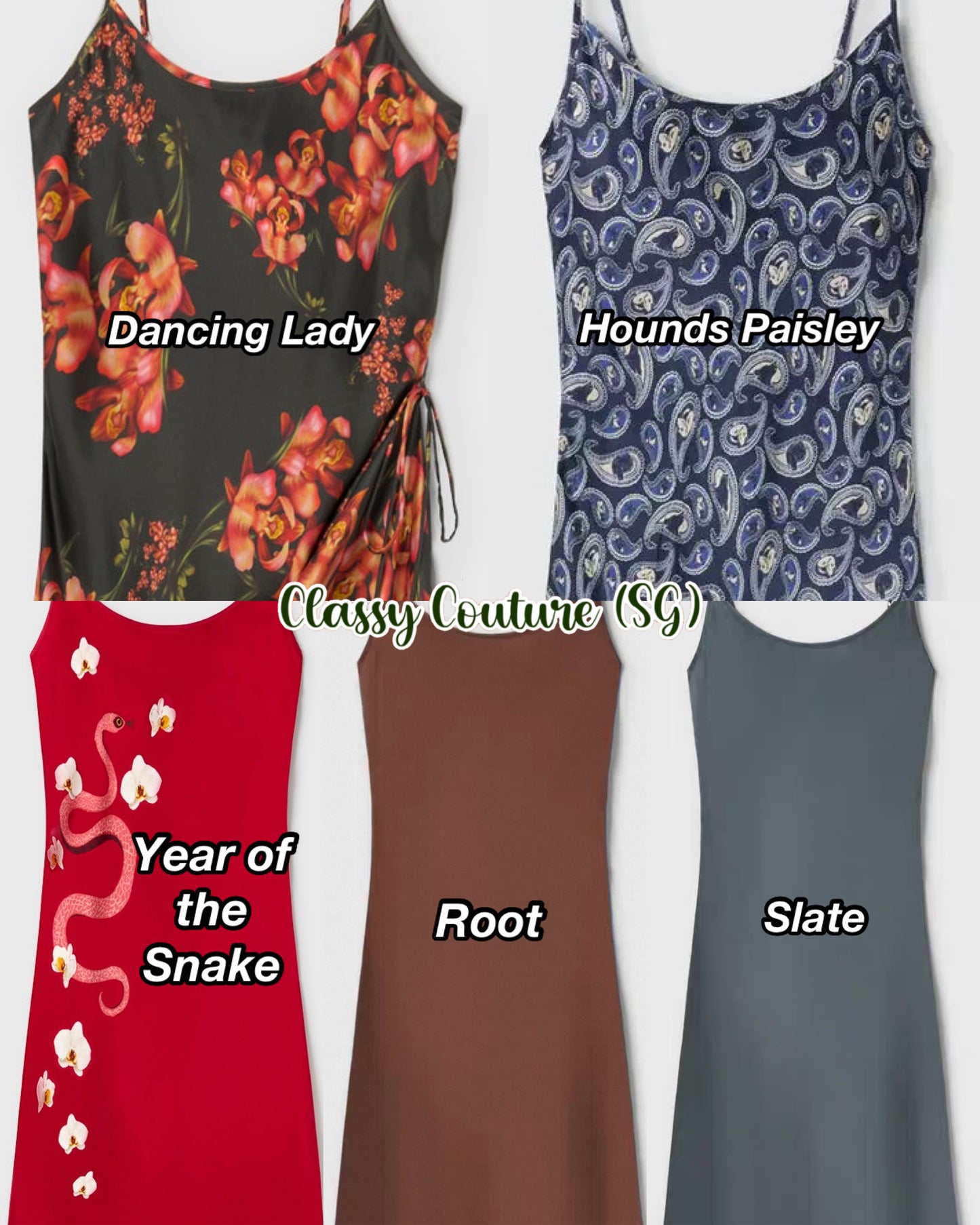 5 Colors! SL 1996 Silk Maxi Dress