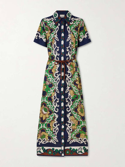 ALM Liana Linen Midi Dress Shirtdress