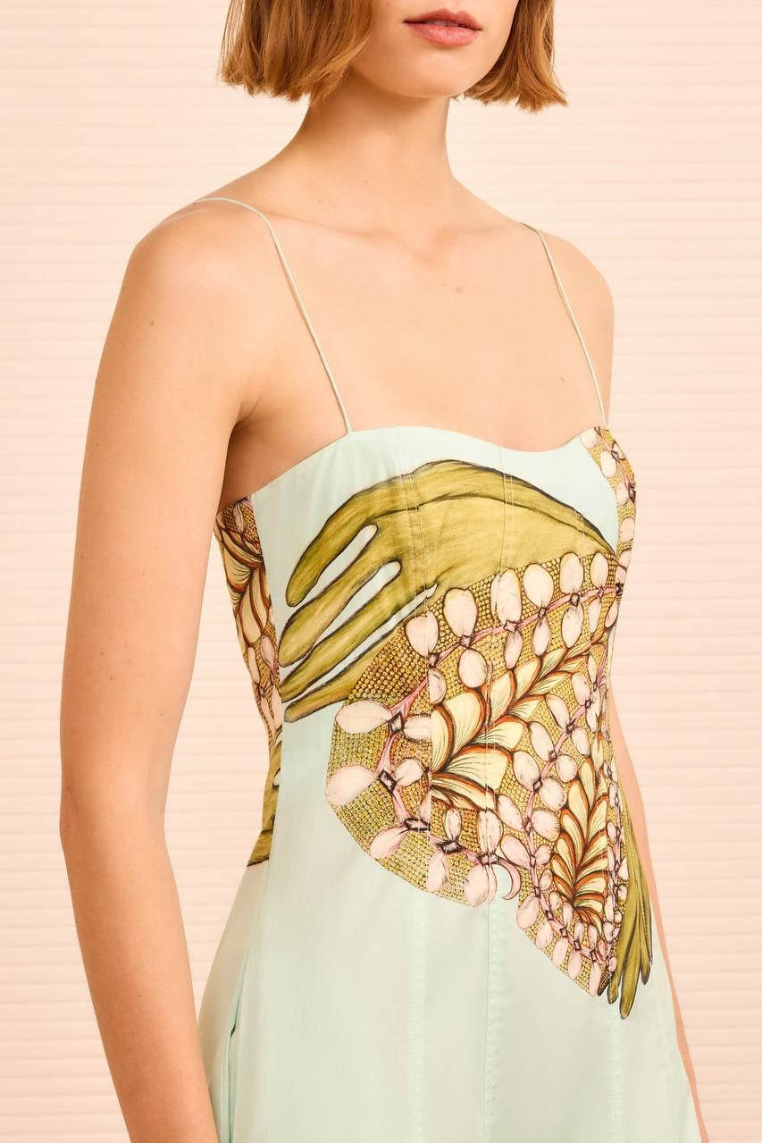 UJ Vesela Botanical Cotton Sundress Midi Dress