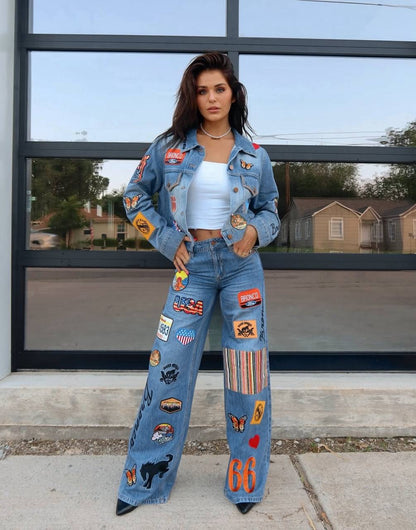 AO x Bronco Jeff Denim Jacket | Trish Low Rise Jeans | Set