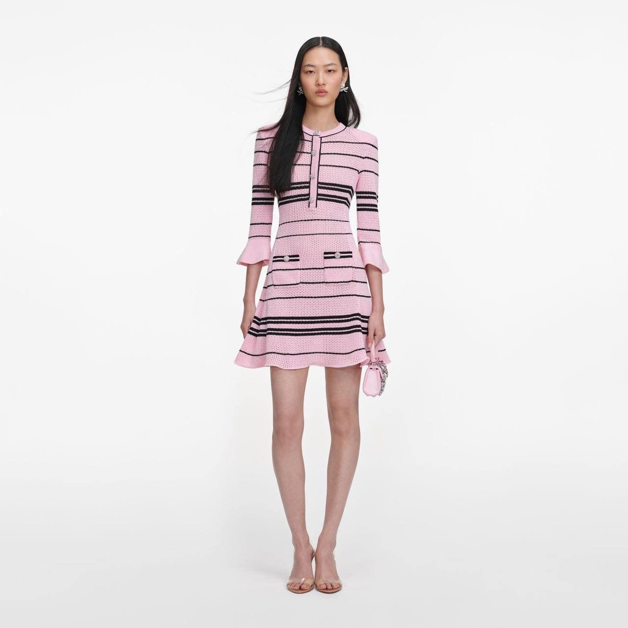 SP Pink Stripe Knit Mini Dress