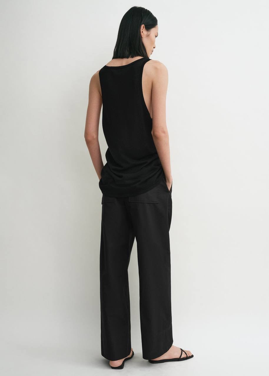 Tot Lyocell-Cashmere Tank Knit Long Top