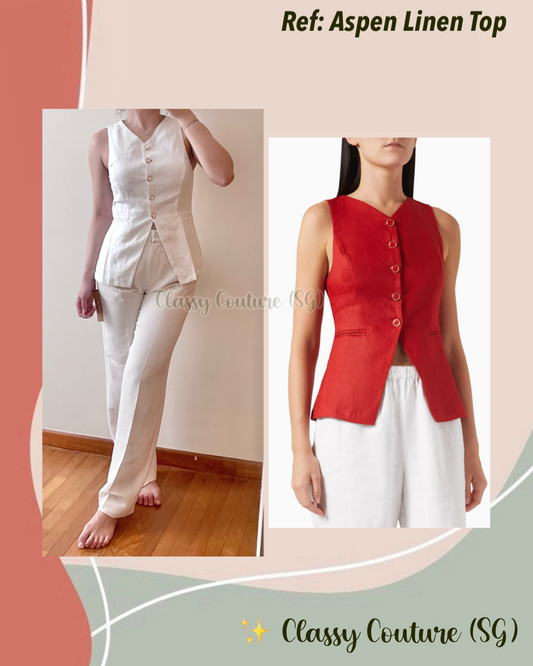 Ref Aspen Linen Vest Top