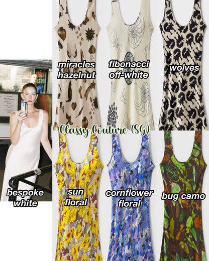 7 Prints! SL Silk Scoop Neck Midi Dress