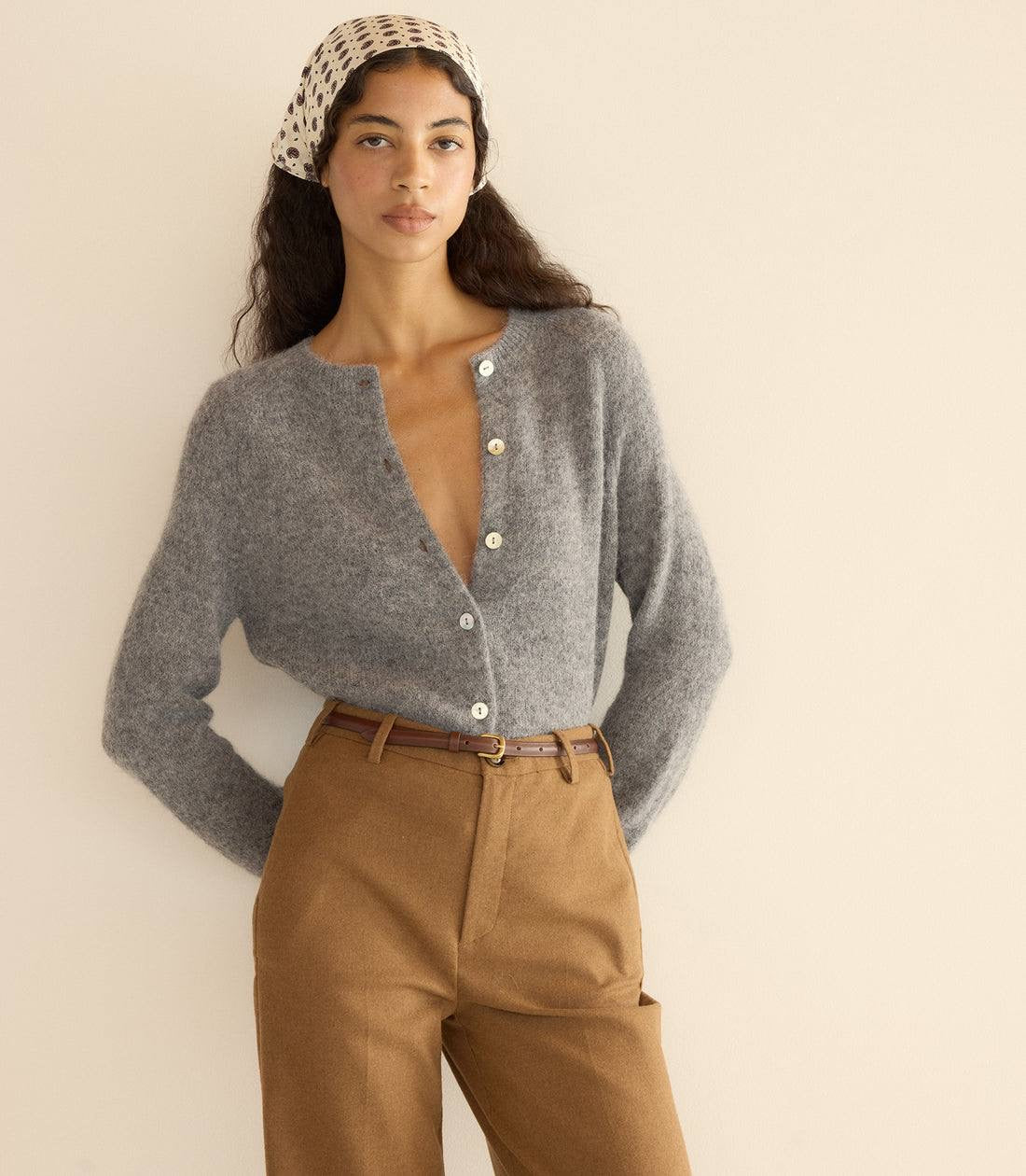 5 Colors! DN Petra Alpaca-Wool Blend Long Sleeved Cardigan