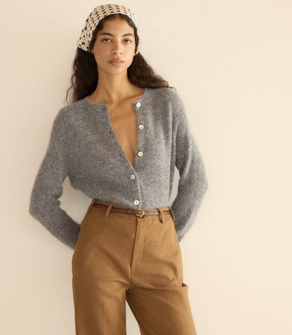 5 Colors! DN Petra Alpaca-Wool Blend Long Sleeved Cardigan