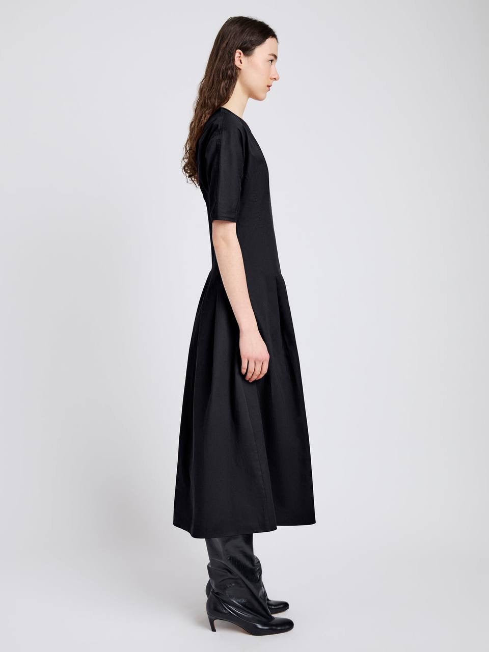 PS Ainsley Pleated Brushed Cotton Blend Twill Midi Dress