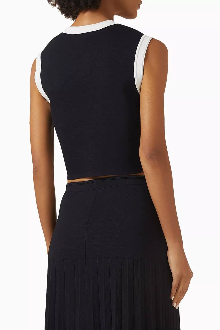 SD Ocean Two Tone Cropped Knit Top | Oceane Midi Skirt | Viscose-Blend Set