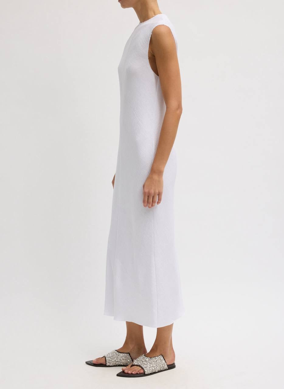 TB Viscose Plisse Sleeveless Bias Midi Dress