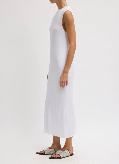 TB Viscose Plisse Sleeveless Bias Midi Dress