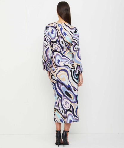 RX Terri Satin Viscose Midi Dress