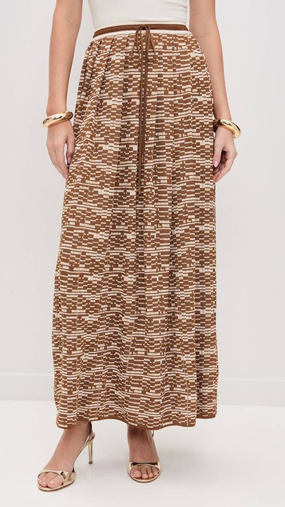 ALM Stefanie Knit Shirt | Midi Skirt | Viscose-blend Set