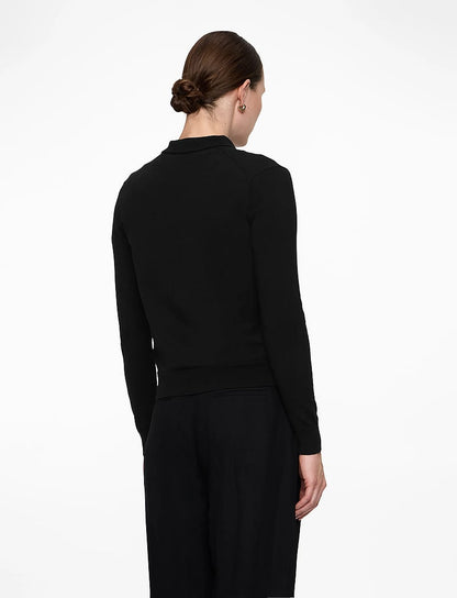 2 Colors! RL Polo-Collar Cotton-blend Buttoned Cardigan