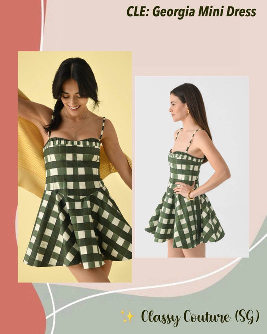 CLE Georgia Flared Cotton Mini Dress