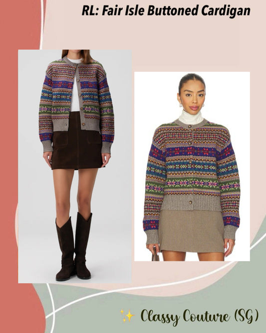RL Fair Isle Buttoned Wool Cardigan