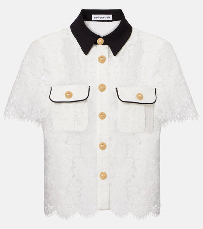 SP Lace Contrast Collar Shirt