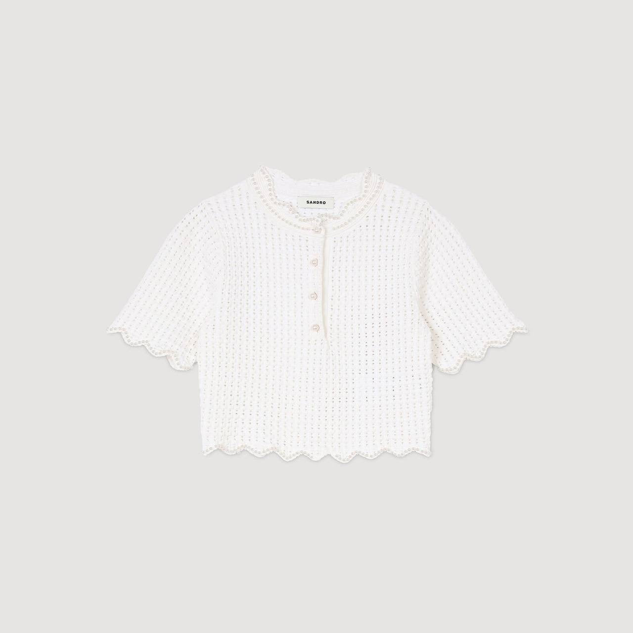SD Pearl Beaded Knit Top | Mini Skirt | Set