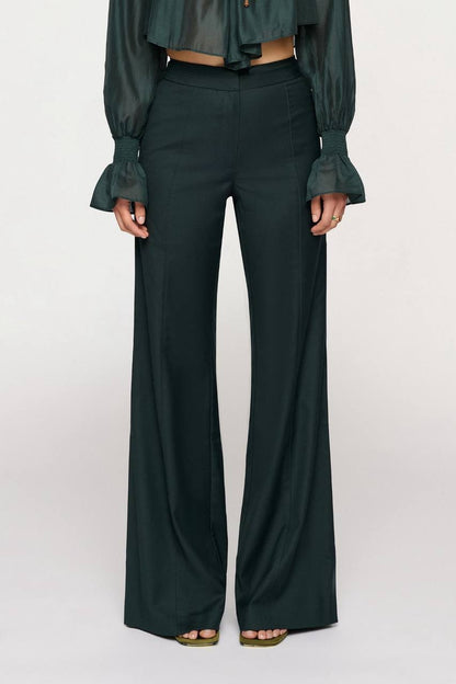 CLE Laurel Tencel-blend Sheer Cropped Shirt