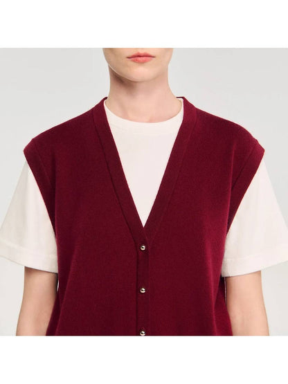 SD Two-Tone Wool And Cashmere Sweater Vest Shirt