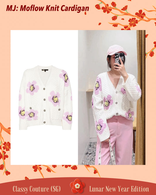 MJ Moflow Floral Knit Cardigan