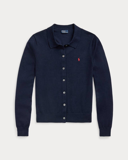 RL Polo-Collar Cotton-blend Buttoned Cardigan