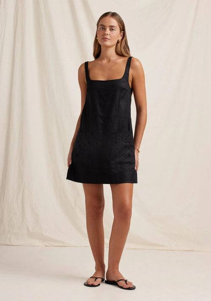 PN Embroidered Shift Mini Dress