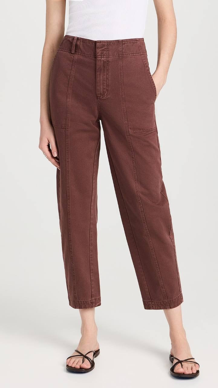 AA Mera Cotton Tapered Barrel High Waist Pants